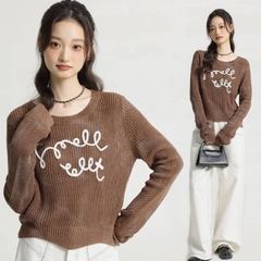 [A473] SET (2 ÁO) len LƯỚI nữ Montoghi dệt kim CHỮ NỐI DÀI kèm ÁO 3 LỖ cực hot sang chảnh - L2M (New)