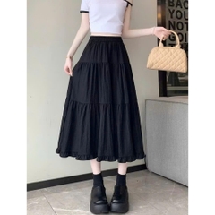 [Q095] Chân váy MAXI NHIỀU TẦNG PHỐI 2 ĐƯỜNG REN cách điệu có lót trong dễ phối đồ - L2M (New)