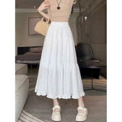 [Q095] Chân váy MAXI NHIỀU TẦNG PHỐI 2 ĐƯỜNG REN cách điệu có lót trong dễ phối đồ - L2M (New)