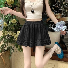 [Q099] Chân váy XÒE 3 ĐƯỜNG BÈO LAI có lót trong lưng thun co giãn dáng ngắn xinh xắn - L2M (New)