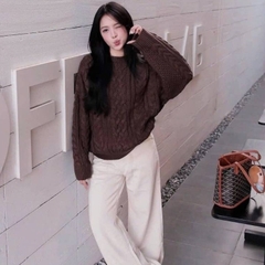 [A475] Áo len nữ Montoghi dệt kim THU ĐÔNG LEN THỪNG TRƠN phong cách Hàn Quốc cá tính - L2M (New)