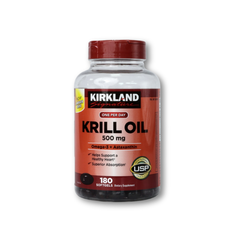  Kirkland Signature Krill Oil 500mg, 180 Softgels