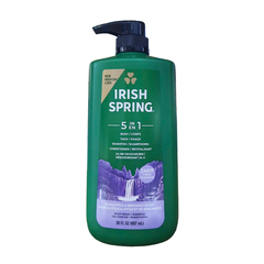 Irish Spring 5 In 1 Body Wash + Shampoo, 30 0z