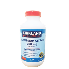 Kirkland Signature Magnesium Citrate 250mg, 270 Softgels