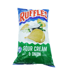 Ruffles Potato Chips, Sour Cream & Onion 6.5Oz