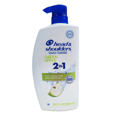 Head & Shoulders 2 in 1 Dandruff Shampoo and Conditioner Green Apple, 28.2 oz
