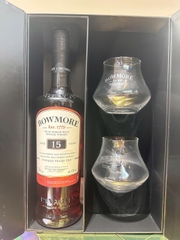 Bowmore 15YO + 2 Glasses 70cl