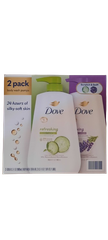 Sữa Tắm Dưỡng ẩm Dove Body Wash Relax - Cucumber and lavender 2pk/30.06oz ( Lốc 2 Chai)