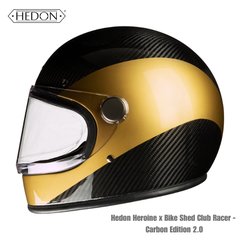 Nón Hedon Heroine x Bike Shed Club Racer - Carbon Edition 2.0