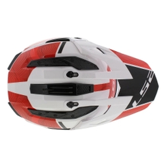 Nón LS2 MX702 Pioneer II Hill White Red