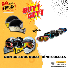 Nón Fullface Bulldog Classic Dogo Solid Gloss Yellow