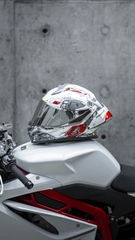 Nón Bảo Hiểm ILM MF510 - TRẮNG ĐỎ