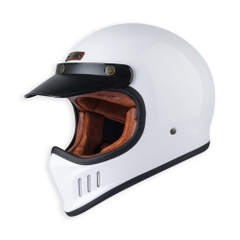 Mũ Bảo Hiểm Fullface Bulldog Dogo - Solid White
