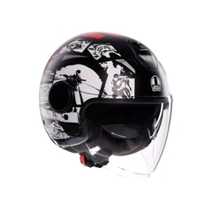 Nón Bảo hiểm AGV ETERES HISTORY MATT BLACK/WHITE/RED