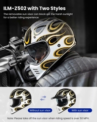 NÓN BẢO HIỂM ILM Z502-TEM LỬA VÀNG