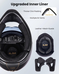 NÓN BẢO HIỂM ILM Z502-TEM LỬA XANH