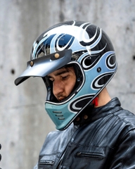 NÓN BẢO HIỂM ILM Z502-TEM LỬA XANH