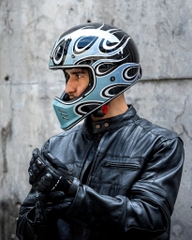 NÓN BẢO HIỂM ILM Z502-TEM LỬA XANH