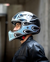 NÓN BẢO HIỂM ILM Z502-TEM LỬA XANH