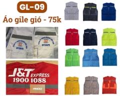 [GL-09] Áo gile phản quang bảo hộ lao động vải gió, dành cho kỹ sư, công nhân công trường, in đồng phục theo yêu cầu