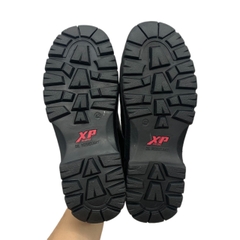 Giày bảo hộ XP chữ đỏ 368-01, mũi và đế lót thép, da thật, chất lượng cao