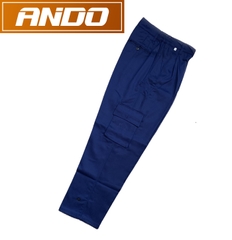 Quần áo bảo hộ lao động AD04 màu xanh than phối đỏ, vải kaki 3/1, thiết kế & in đồng phục doanh nghiệp, nhà xưởng