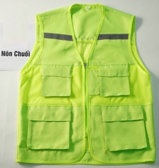 [GL-01] Áo gile phản quang 4 túi, nhiều màu tùy chọn