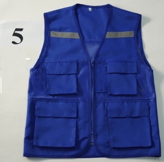 [GL-01] Áo gile phản quang 4 túi, nhiều màu tùy chọn