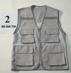 Áo gile phản quang 4 túi, nhiều màu tùy chọn