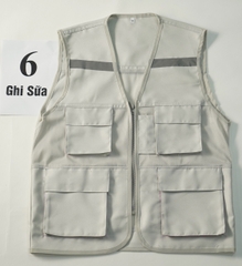[GL-01] Áo gile phản quang 4 túi, nhiều màu tùy chọn