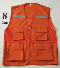 Áo gile phản quang 4 túi, nhiều màu tùy chọn