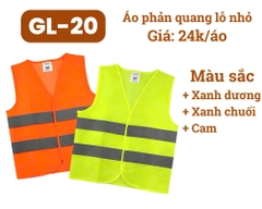[GL-20] Áo ghi lê bảo hộ lao động - Áo lưới phản quang khóa dán màu xanh nõn chuối
