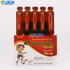 Ibuprofen A.T - Hộp 30 ống nhựa uống x 5ml - An Thiên Pharma (Ibuprofen 100 mg)