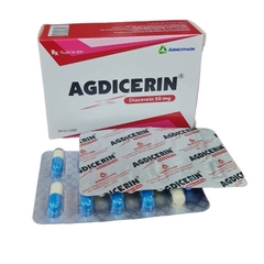 Agdicerin - Hộp 3 vỉ x 10 viên - Agimexpharm (Diacerein 50 mg)