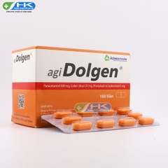 AgiDolgen - Hộp 10 vỉ x 10 viên - Agimexpharm(Paracetamol 500mg; Cafein 25mg; Phenylephrin hydroclorid 5mg)