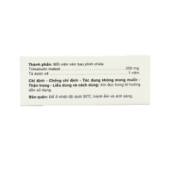 Agitritine 200 - Hộp 5 vỉ x 10 viên - Agimexpharm (Trimebutin maleat 200 mg)