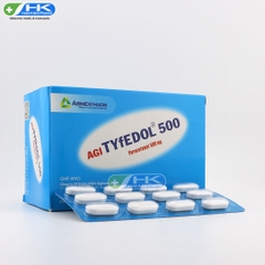 AgiTyfedol 500 - Hộp 10 vỉ x 10 viên nén - Agimexpharm(Paracetamol 500mg)