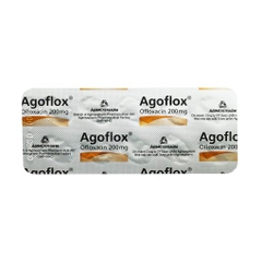 Agoflox - Hộp 10 vỉ x 10 viên nén - Agimexpharm (Ofloxacin 200 mg)
