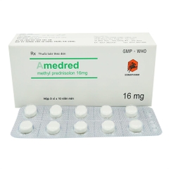 Amedred - Hộp 3 vỉ x 10 viên nén - DonaiPharm (Methylprednisolone 16mg)