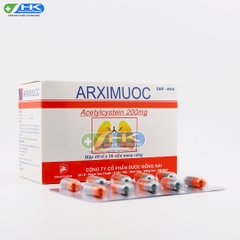 Arximuoc - Hộp 10 vỉ x 10 viên nang cứng - DonaiPharm (Acetylcystein 200mg)