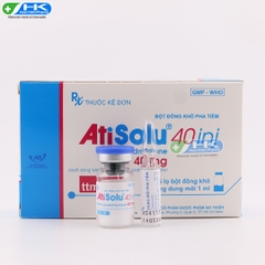 AtiSolu 40inj- Hộp 5 lọ bột đông khô và ống dung môi 1ml - An Thiên Pharma(Methylprednisolone 40mg)