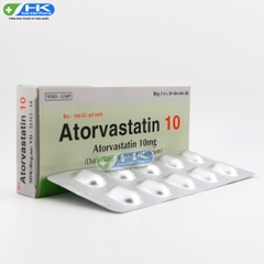 Atovatatin 10 - Hộp 3 vỉ x 10 viên nén dài - KhaPharco Pharm (Atorvastatin 10mg)