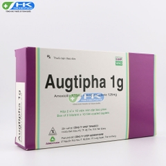 Augtipha 1g -  Hộp 2 vỉ x 10 viên nén dài - Agimexpharm(Amoxicillin 875mg; Clavulanic acid 125mg)