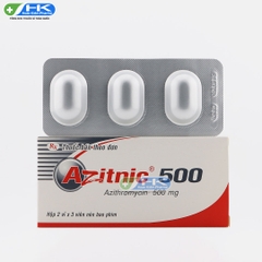 Azitnic 500 - Hộp 2 vỉ x 3 viên - NIC Pharma (Azithromycin 500mg)