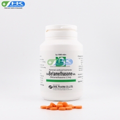 Betamethasone - Chai 1000 viên nén - Sinil Pharm(Betamethasone 0,5mg)