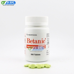 Betanic - Chai 500 viên nén xanh lá - NIC Pharma(Betamethasone 0,5mg)