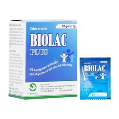 Biolac-plus - Hộp 10 gói x 1g - Nam Việt (Lactobacillus Acidophilus; Lactobacilus Sporogenes; Lactobacillus kefir; L-Lysine hydroclorid )
