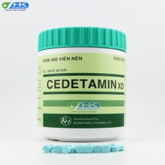 Cedetamin Xanh - Chai 500 viên nén - KhaPharco Pharm (Dexclorpheniramin 2mg; Betamethason 0.25mg)