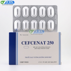 Cefcenat 250 - Hộp 2 vỉ x 10 viên nén - TiPharco (Cefuroxime 250mg)