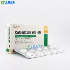 Cefpodoxim 200 - HV - Hộp 3 vỉ x 10 viên - USP (Cefpodoxim 200mg)